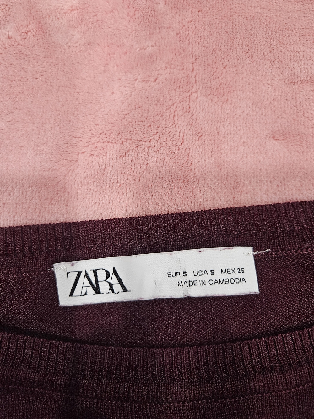 Zara Deep Plum Crewneck Sweater - Picture 6 of 6